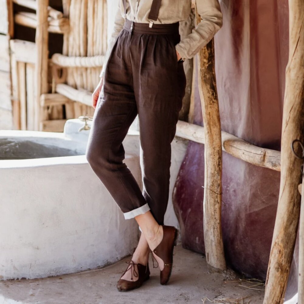 Son De Flor Peg Leg High Waisted Hobbit Trousers